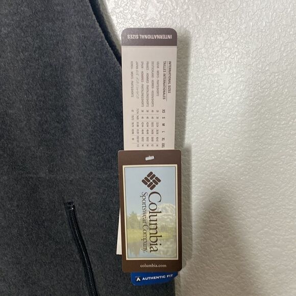 COLUMBIA Men’s Full Zip Charcoal Vest Size XL NWT - Picture 5 of 5